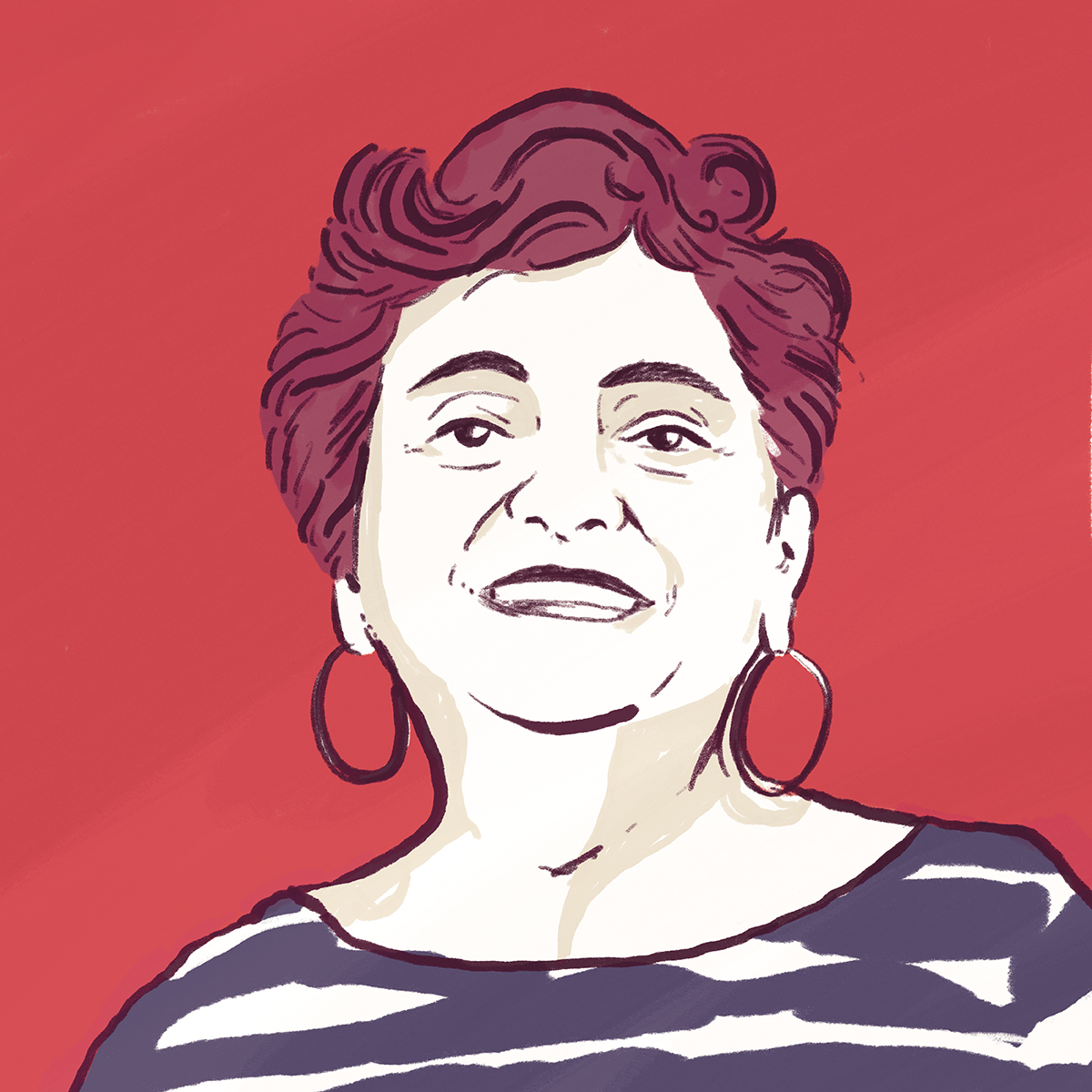 retrato Marielos Barahona Israel